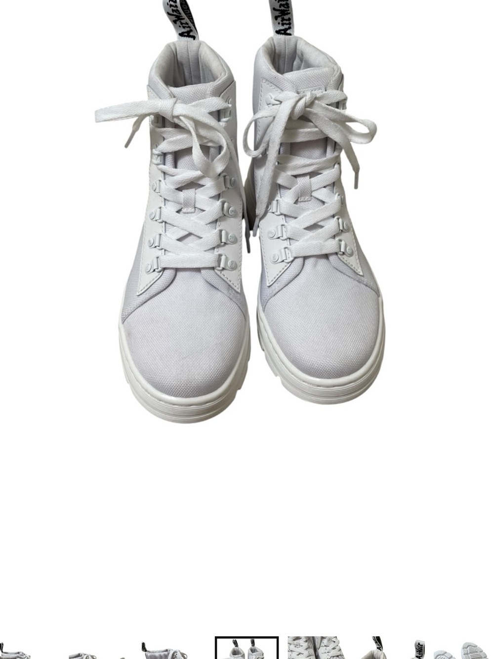 Dr. Martens Women's Lace-Up High-Top Boots in Light Gray